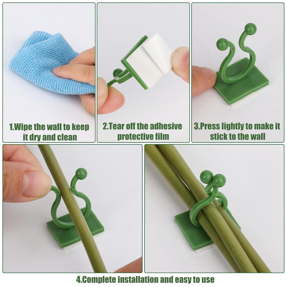 Plant climbing self adhesive clip [60 clips]